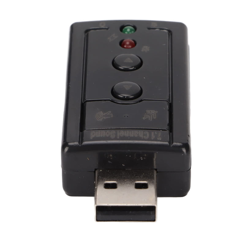 7.1 Channel USB External Sound Audio Adapter Laptop PC Sound Built in Amplifier and Volume Controls with 3.5MM Ports and Microphone for Wins/for Android