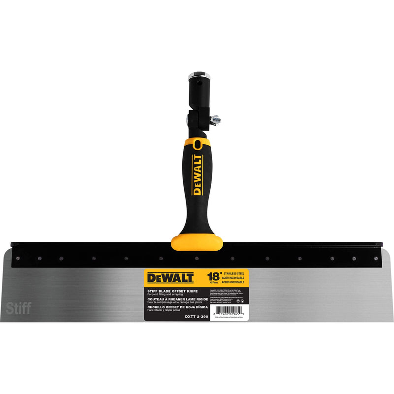DEWALT 18" Offset Knife, 0.6mm Stainless Steel STIFF Blade | Soft-Grip Handle | DXTT-2-390 18"