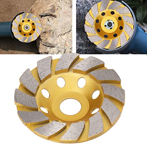 4 inch concrete grinding wheel, 12 segment high performance turbo row diamond pot polishing disc for cement, marble, stone, masonry, concrete, etc