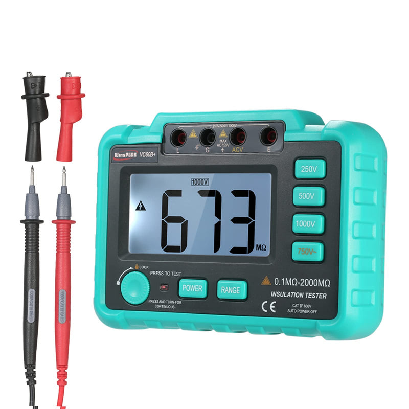VC60B+ LCD Digital Insulation Resistance Tester Megohm Meter Megohmmeter DC250V/500V/1000V AC750V