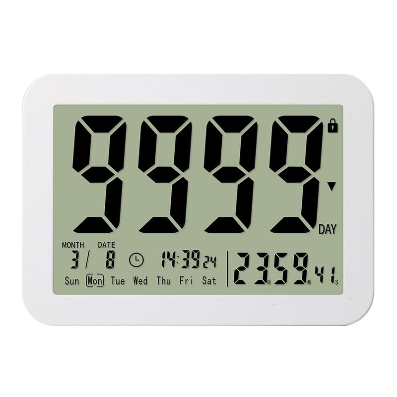 FCXJTU Digital Countdown Days Timer Clock- 9999 Days Count Down Days Timer with Stand Strong Magnetic Back for Retirement Wedding Vacation Christmas New Baby Classroom Lab Kitchen Cooking (9999Day) 9999Day Clock Timer