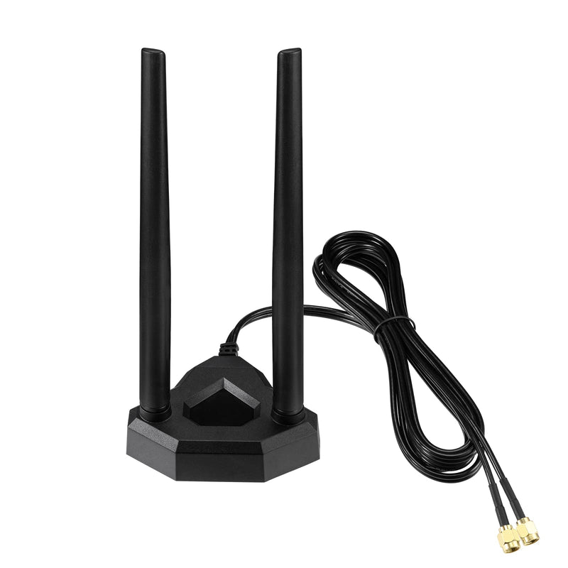 Eightwood Dual Band WiFi Antenna 2.4GHz 5GHz RP-SMA WiFi Antennae with 6.5ft Extension Cable for PC Desktop Computer PCI PCIe WiFi Bluetooth Card Wireless Network Router 8dbi wifi antenna