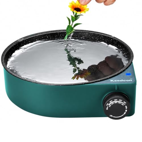 Electric Hot Glue Pot, 580ml Hot Glue Melting Pot for Crafiting with Temperature Control 212°F-392°F, Glue Skillet Able to Melt Glue Pieces and Glue Sticks (600, volts_of_alternating_current)