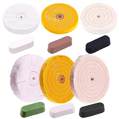Swpeet 12Pcs 6" 8" Buffing Polishing Wheels Polish Pad