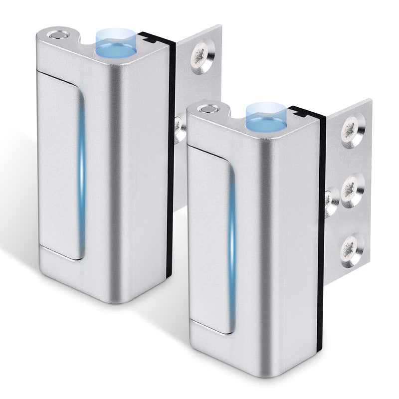 Door Reinforcement Lock, 2PACK Home Security Door Lock Withstands 800 lbs, Childproof Top Door Lock Latch for Toddlers Safety, Inside Night Defender for Inward Swinging Doors 2
