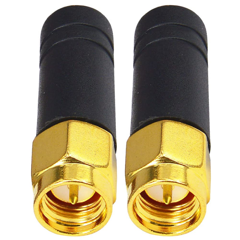 FPV Small WiFi Antenna 2.4GHz Wireless Module Omni Directional Thumb Antenna mmdvm Network Router Antenna SMA Male TX RX Mini RHCP Racing Drone Antenna for Multicopter WiFi USB Adapter Pack of 2 SMA Pin in center