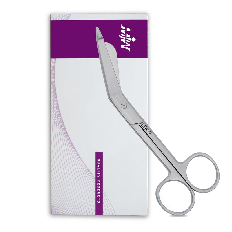 Stainless Steel Bandage Scissors for Cutting Ostomy Care 5.5" Silver