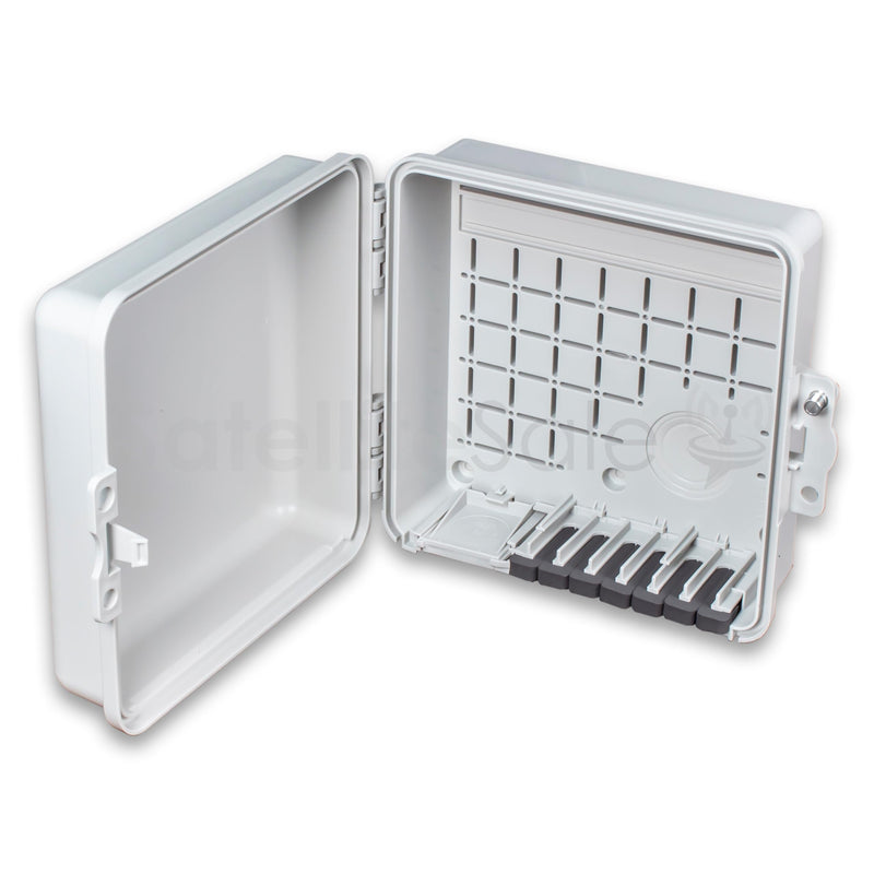SatelliteSale Weatherproof Junction Box Heavy Duty Enclosure 9x9x4 Inches UV-Rated Thermoplastic Alloy Made in USA 9"×9"×4"