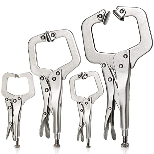 Minatee 4 Pcs Locking C Clamp Set