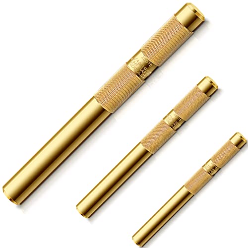 Funrous 3 Pcs Brass Punch Set Brass Drift Punch