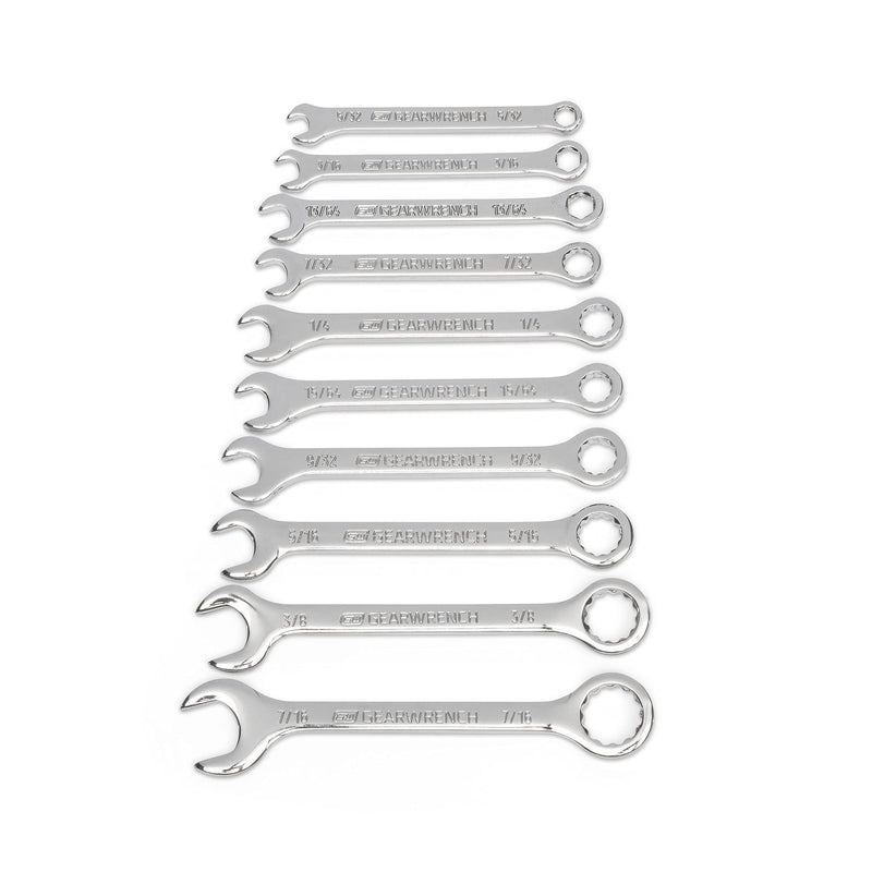 GEARWRENCH 10 Piece SAE Midget Combination Wrench Set - 86560