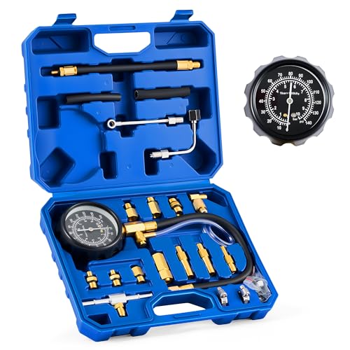 OMT Fuel Injection Pressure Tester Kit With 140 PSI Gauge, Quick Fittings