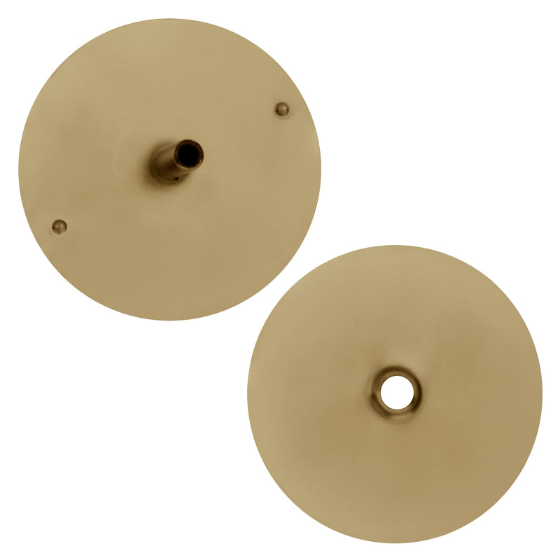NU-Set 8 x 2171-3 Door Hole Cover Steel Plate Brass Finishing, 8 Pack