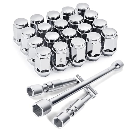 MIKKUPPA M12x1.5 Lug Nuts 4 Way Folding Universal Lug Wrench