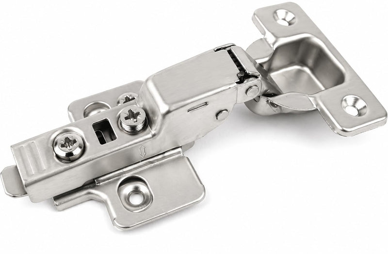 Berta (10 Pieces) Half Overlay Soft Close Frameless Hinges, 110 Degree 6-Ways 3-Cam Adjustment Concealed Kitchen Cabinet Door Hinges 10 Pieces