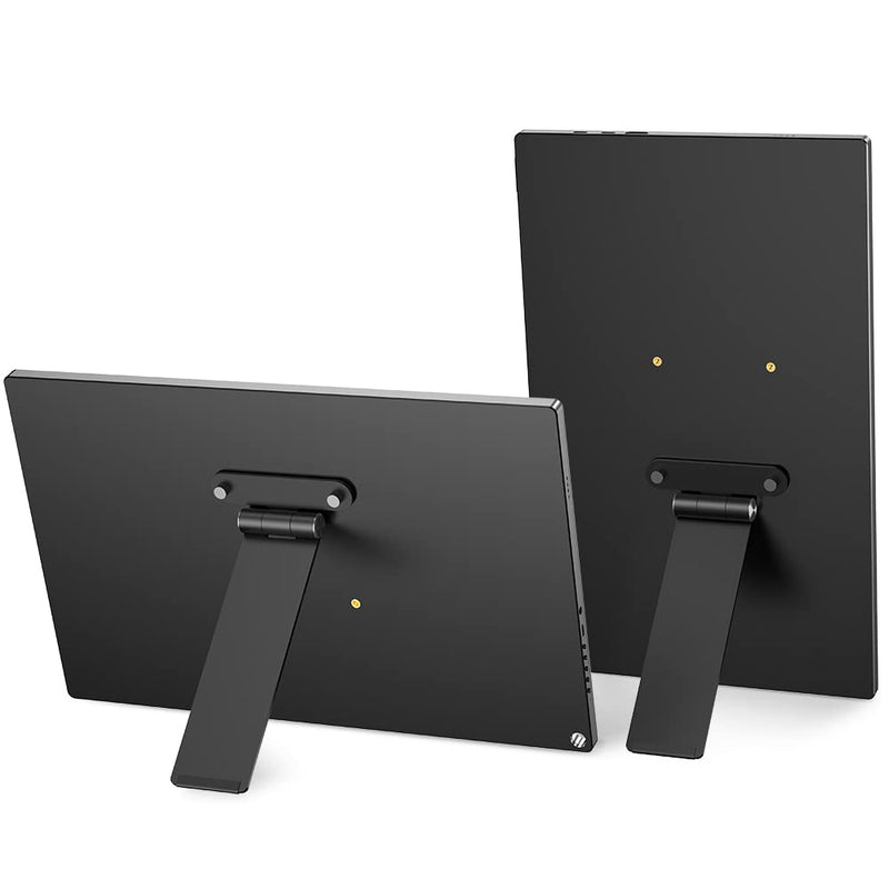 UPERFECT Portable Monitor Stand with Hand Screw, 7 to 18.5 inch Freestanding Desk Mount with Swivel/Tilt/Rotation, Fits Monitor with M3/M4*75MM VESA