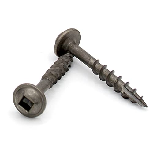 Yellowbird #8 x 1-1/4 Round Washer Head - Square Plain Lube - Extra Coarse Thread - Type 17 Pocket Screw - Bit Included - 700 Ct. 1-1/4"