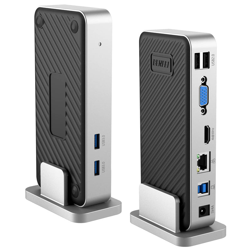 BENFEI Universal Docking Station Dual Monitor HDMI VGA Compatible With Mac Windows, USB 3.0 or USB-C Input (Dual Display, Gigabit Ethernet, 4 Ports)