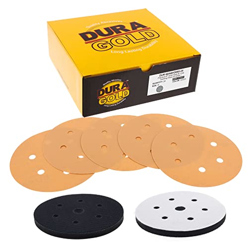 Dura-Gold 6" Sanding Discs - 3000 Grit - 6 Hole Pattern & Soft Density Interface Pad