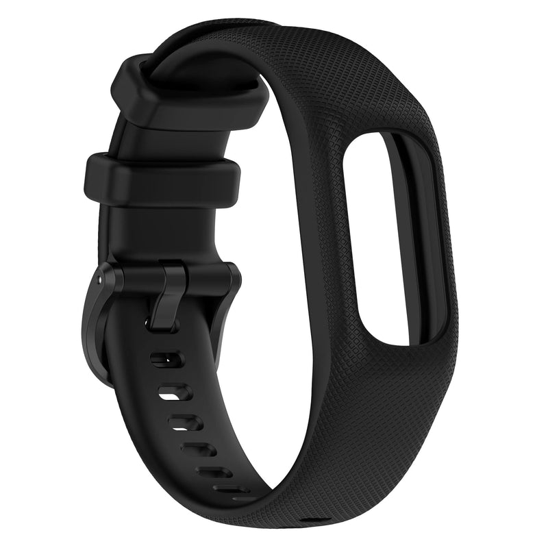 Soft Silicone Band Compatible with Garmin Vivosmart 5 Straps Replacement Wristband Bracelet Band Case Cover for Women Men, Small/Large Size Black Small (5.5"-7.8")