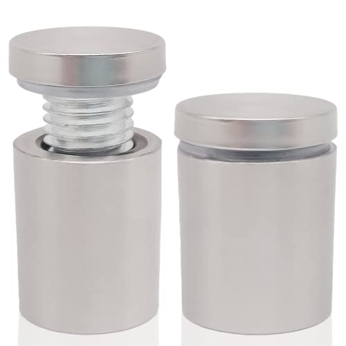 1 x 1-5/8 Inch Standoff Hardware for Plexiglass - Lantee 12 Pcs Stainless Steel Glass Sign Standoff Mounts Screws 25x40mm