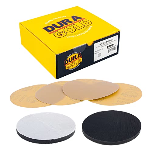 Dura-Gold 320 Grit 6" Sandpaper Discs & Soft Density Interface Pads