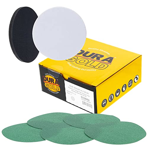 Dura-Gold 120 Grit 5" Sandpaper Discs & Soft Density Interface Pads