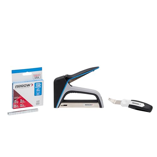 Arrow T50XKIT1000 TacMate Heavy Duty Staple Gun Kit with 1,000 Staples and Puller, New