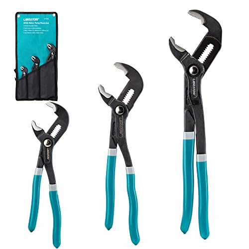 LIBRATON Water Pump Pliers, Groove Joint Pliers Set, Plumbing Pliers