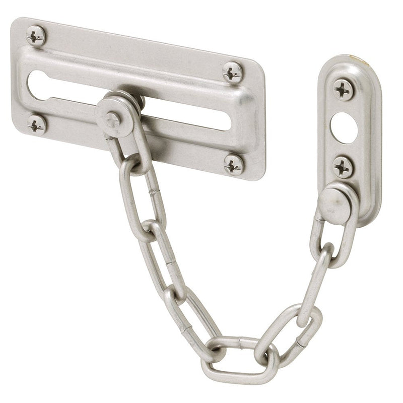 Defender Security U 10386 Door Guard, Steel Chain Type, Satin Nickel, Pack of 6