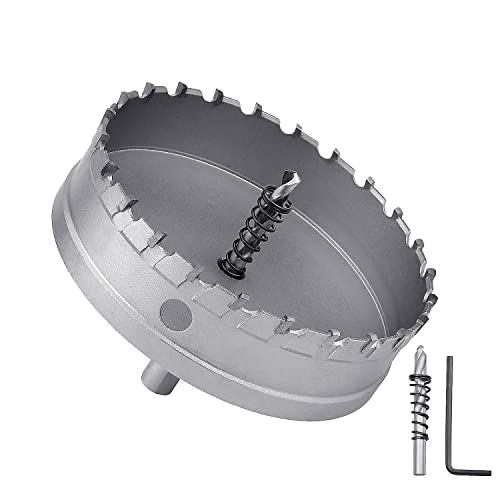 150mm (5.9 inch) Metal Steel Hole Saw with 2 Drill Bits, Hole Cutter for Thick Metal,Stainless Steel,Iron and Wood (150mm (5.9 inch)) 150mm ( 5.9 inch )