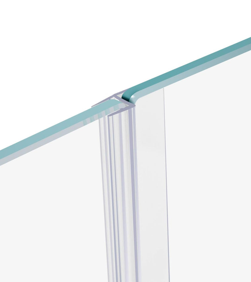 79" Shower Door Side Seal Strip for 1/2" Glass Shower Door (78" X1) | Clear Polycarbonate,for Frameless Glass Door 78"X1 Piece 1/2" Door