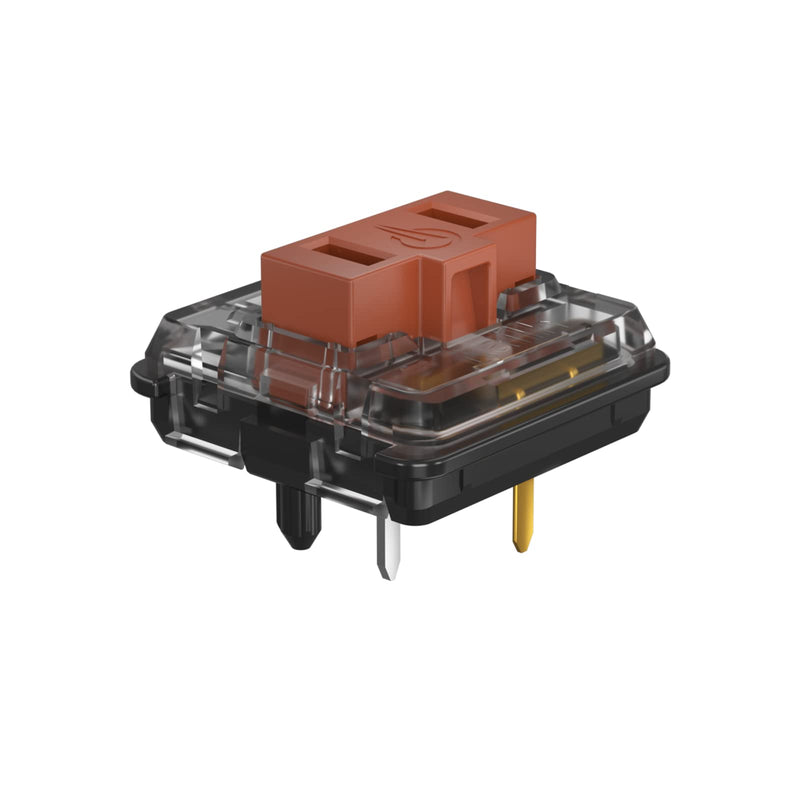 KAILH Official Store Low Profile Switch 1350 Chocolate Mechanical Keyboard Switch RGB SMD Clicky (30, Choc Brown) 30