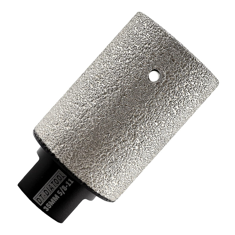 DT-DIATOOL Diamond Finger Bit 35mm Coated Milling Bit for Tile Grinder Enlarging Polishing Holes on Porcelain Ceramic Granite Marble Countertop, 5/8 inch-11 Thread 1