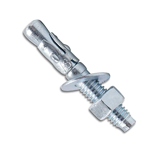 3/8" x 2-1/2" Concrete Wedge Anchors, Zinc Plated Concrete Anchors 3/8" x 2-1/2"