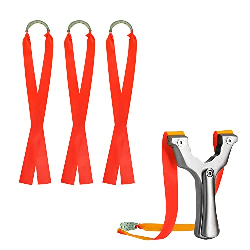 Pack of 12 1.0 mm Slingshot Rubber Replacement Rubber Bands, Red Flat Slingshot Rubber, Slingshot Professional for Hunting, Slingshot Rubber Bands
