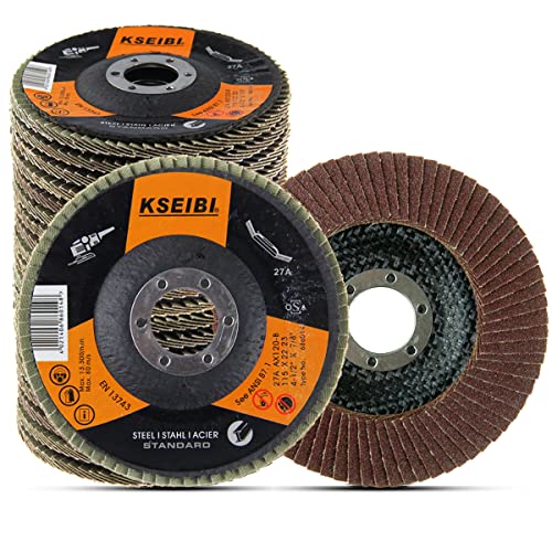 KSEIBI Aluminum Oxide 4 1/2 Inch Auto Body Flap Disc Sanding Grinding Wheel 20 Pack (Mixed 20 Pack) 686062 Mixed 20 Pack