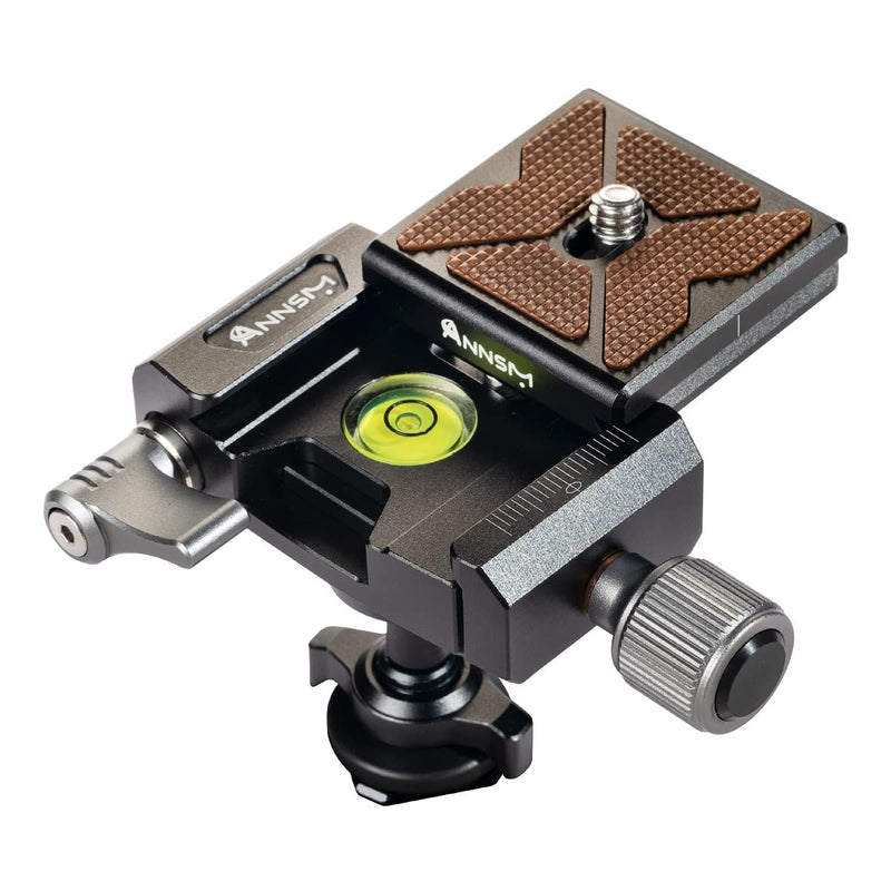 Ball Head with Hot Shoe Mount Adapter for Mini Desk Top Tripod with Arca Swiss Quick Release Plate for DSLR Camera Smartphone LED Video Light