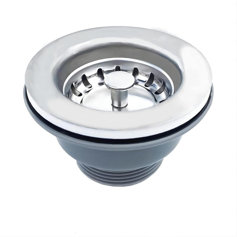 Qrity 304 Stainless Steel Kitchen Strainer Basket Valve Basket Drain Basket Drain Valve Diameter 84mm G1½ Top 84mm