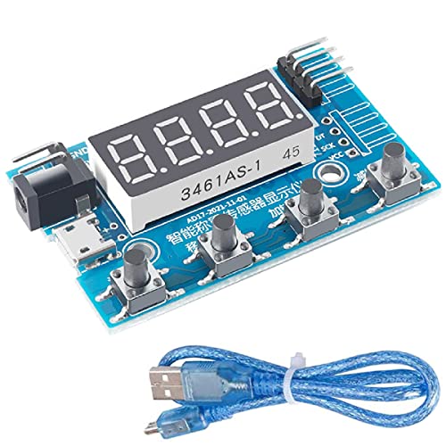 HX711 Digital Load Cell Module A/D Module Weight Pressure Sensor Display 24 Bit Weighing Device Electronic Scale Display Meter with Micro USB Cable Without stand