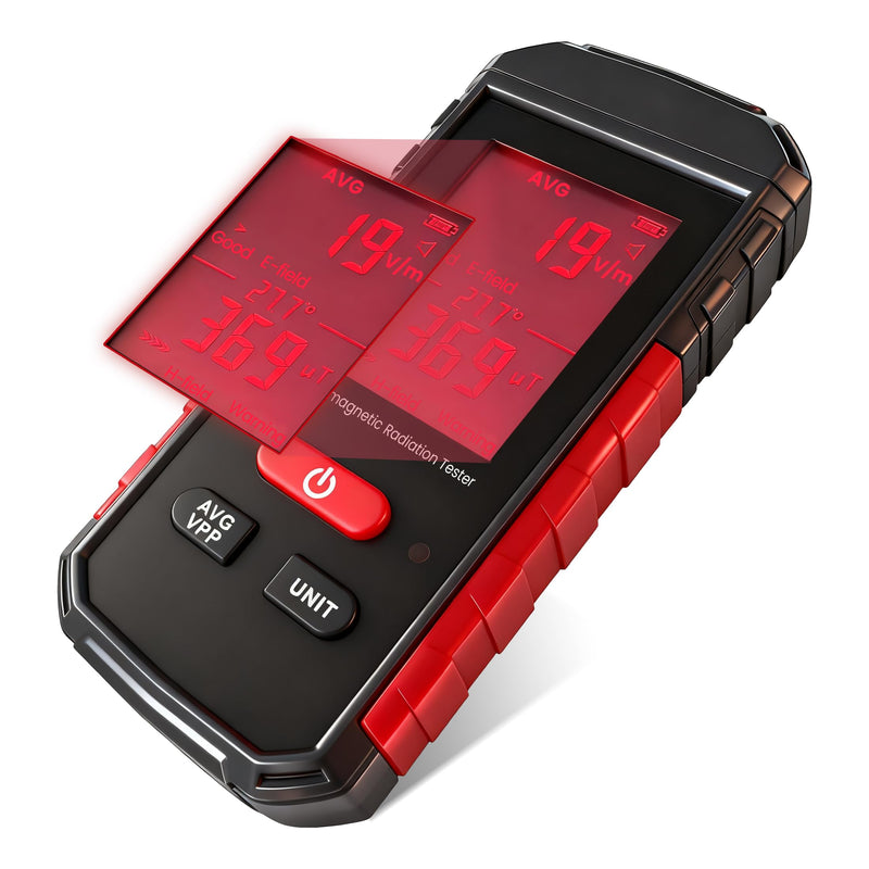 Electromagnetic Radiation Tester EMF Meter Counter Digital Detector for Electromagnetic Radiation AMF118A Black Model 2