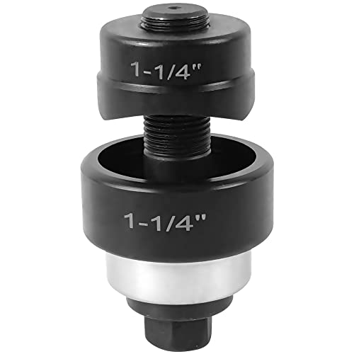 AMZCNC Manual Knockout Punch Driver Die Set 1-1/4 Inch Conduit Hole (Conduit Hole Size) 1-1/4" Knockout Punch