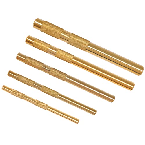 Brass Drift Punch Tool 5-Piece Set-1/4, 3/8", 1/2", 5/8", 3/4" Brass Drift 5-Piece Set (1/4", 3/8", 1/2", 5/8", 3/4")
