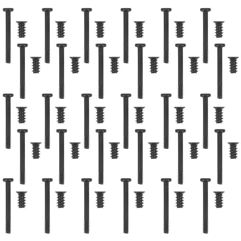 Computer Cooling Fan Mount Screw, Black Computer Fan Case Screws Set, Flat Head Tapping Screw Set Long Short Screws (30pcs Long & 30pcs Short Black)