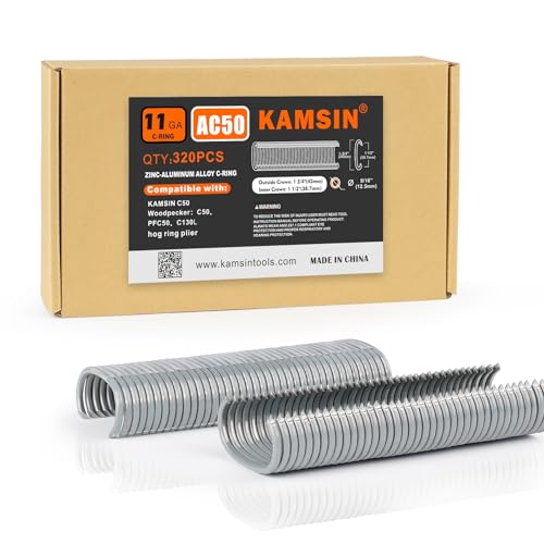 AC50 1-1/2" 11 Gauge Zinc-Aluminum Alloy Hog Ring Staples, 320PCS AC50-320PCS-Zinc-Aluminum