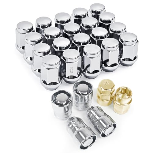 MIKKUPPA M12x1.5 Lug Nuts and 12x1.5 Wheel Locking Lug Nuts