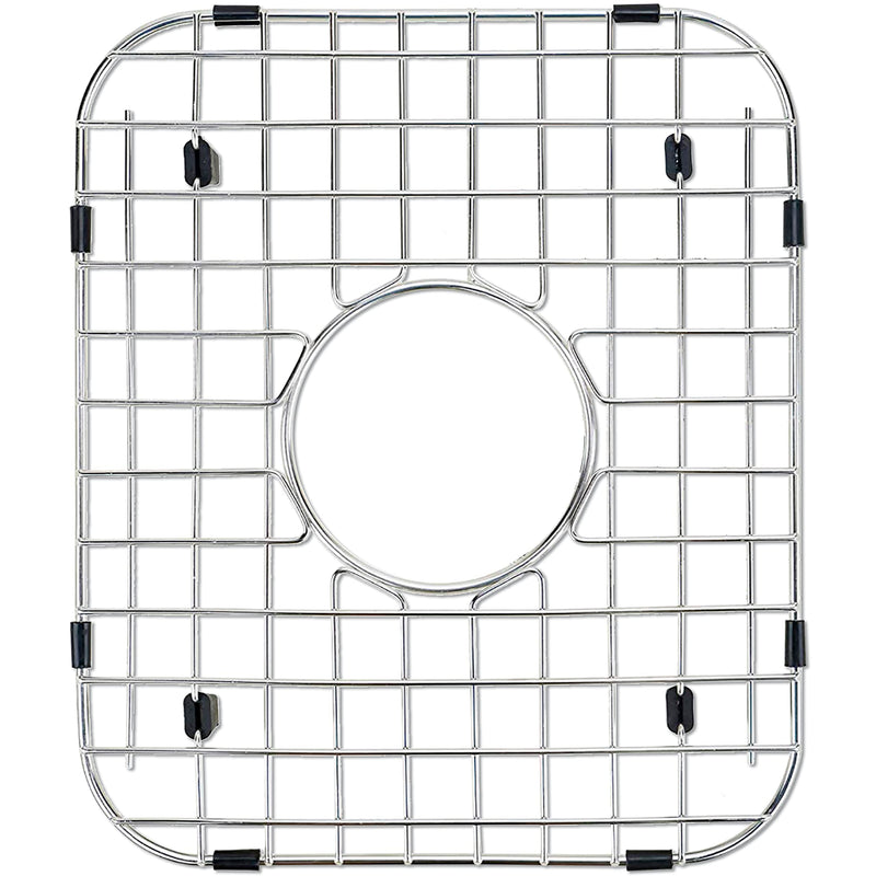 Kitchen Sink Protector Grid, Stainless Steel Sink Bottom Grid 13.6 x 11.6 Inch, Sink Rack for Bottom Protection Steel Gray