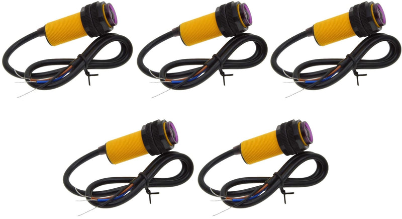 E18-D80NK Infrared Obstacle Avoidance Optoelectronic Sensor Proximity Switch Pack of 5