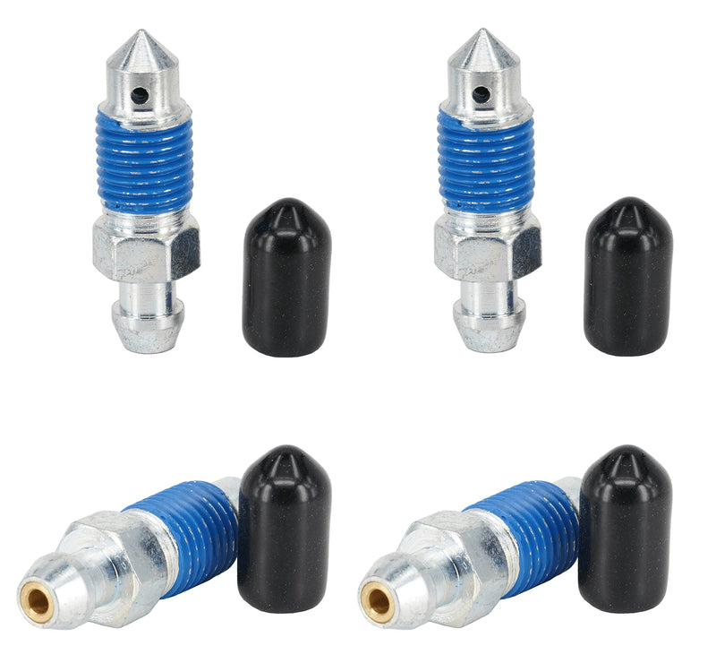 4 PCS Speed Bleeder,Bleeder Valve,Brake Bleeder Screws, Quick Bleeders with Dust Caps 3/8"-24 x 32.6mm, H9402-4, 12701, 13901, 6858, 639590,639600 3/8"-24- 32.6mm (4PCS)