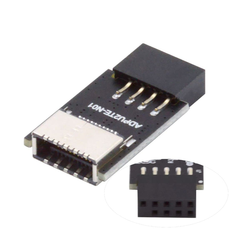 chenyang USB 2.0 9Pin Male to USB 3.1 Type E Key-A Female Front Panel Socket to 9Pin Mainboard Header Extension Adapter 1 to 1